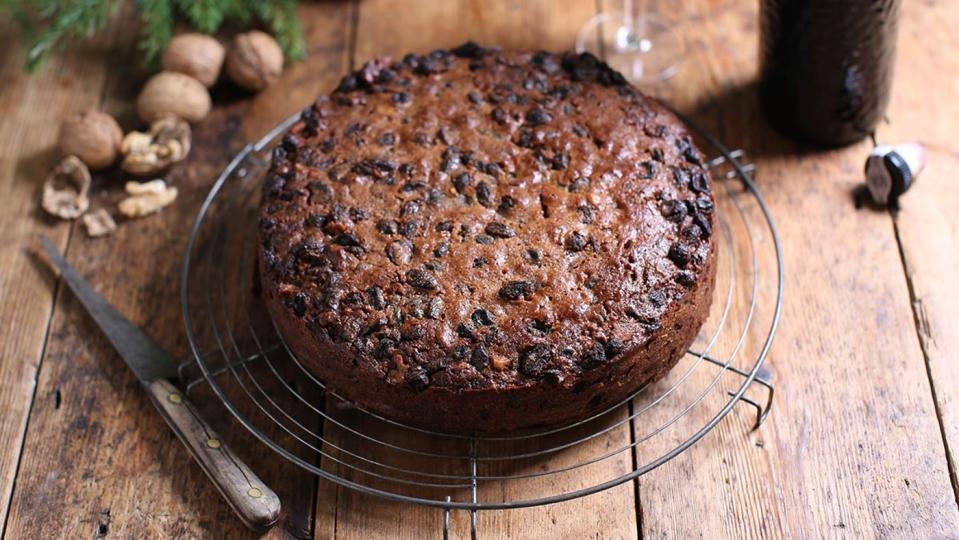 Abel & Cole port, walnut and orange fruit cake