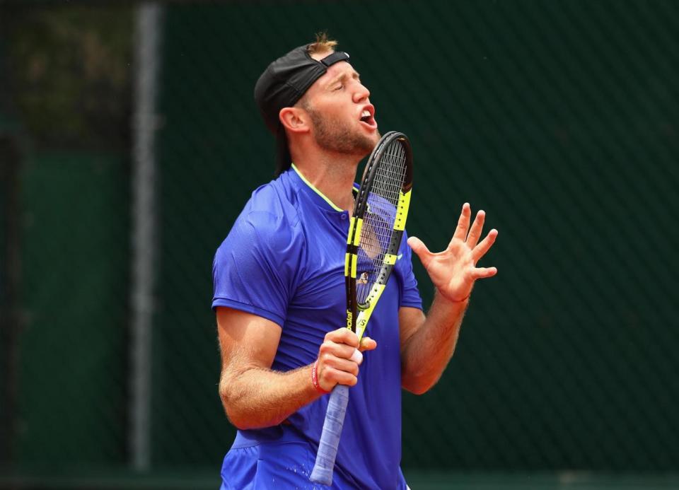 Sock was dumped out in the first round of a Slam for the first time (Getty)