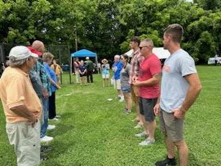 The Vietnam Pinning Ceremony. “Welcome Home” pins are awarded 50 years after the first ones were given. It was all part of Veterans' Appreciation Day at Historic Ramsey House Vintage Base Ball.