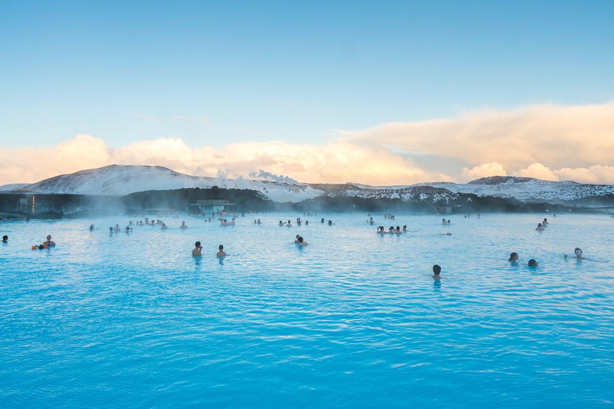 People in the Blue Lagoon Iceland