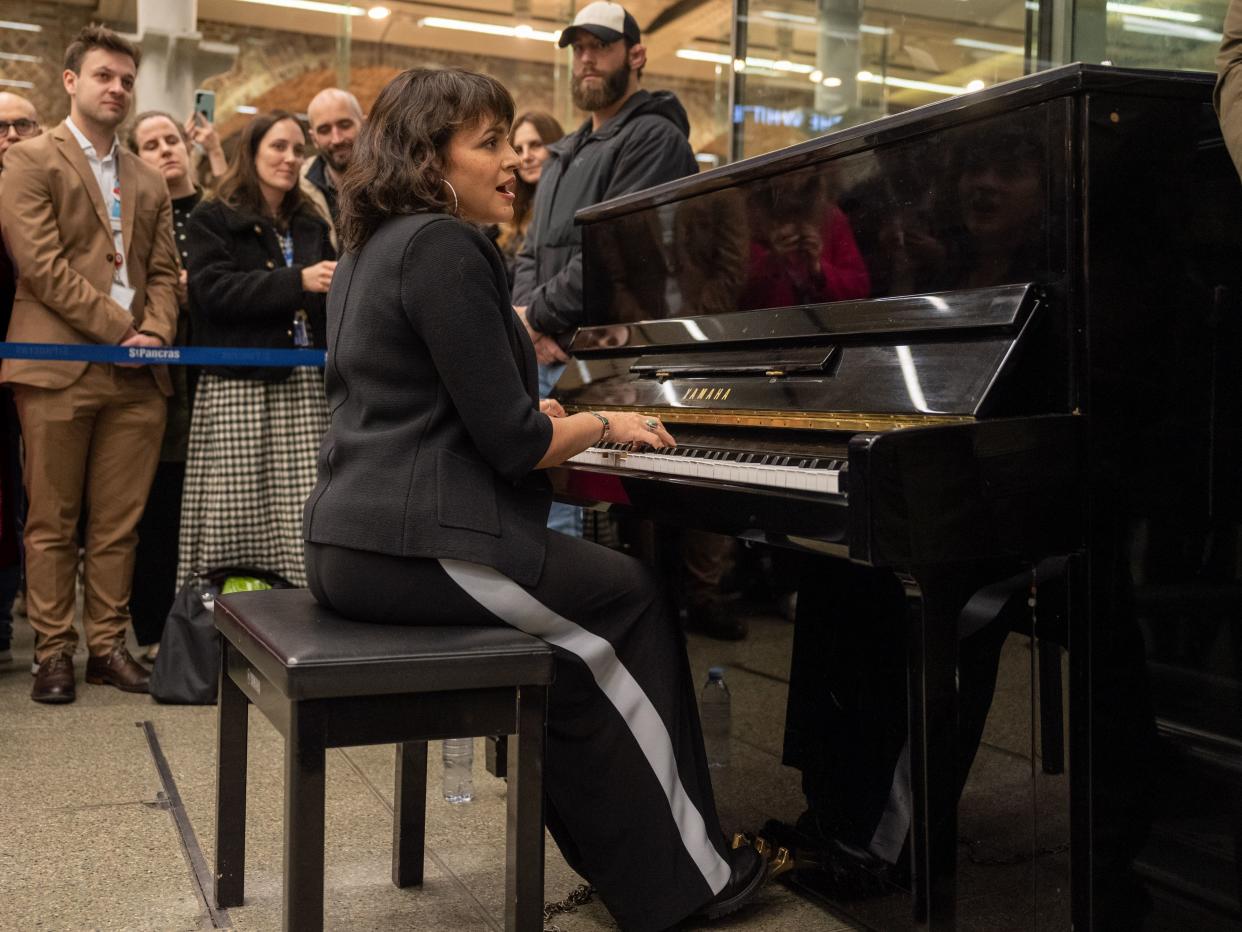 Woman playing piano 