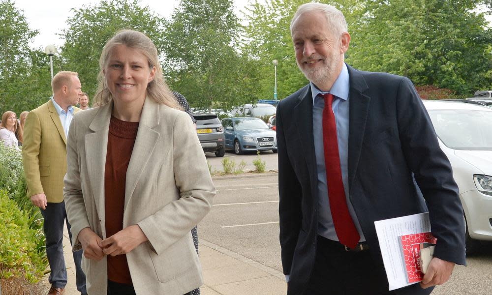 Rachael Maskell with the Labour leader, Jeremy Corbyn, in York during the general election campaign