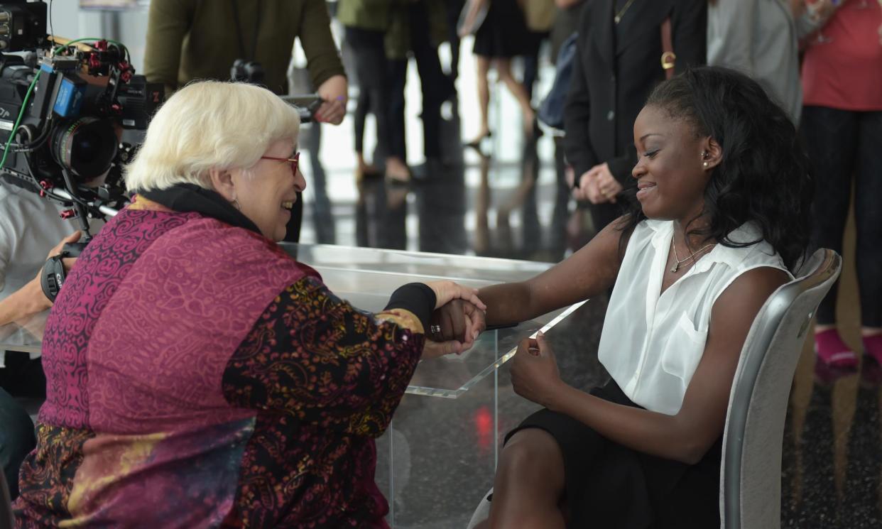 <span>Elaine and Michaela DePrince in New York in 2017.</span><span>Photograph: Jason Kempin/Getty Images</span>