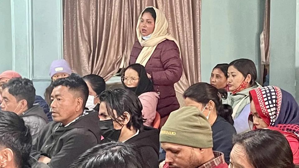 Januka Sunar and other relatives of Nepalis fighting for Russia meet at the headquarters of the ruling Communist Party of Nepal (Maoist Center) in Kathmandu to call for help from the country's leaders. - CNN