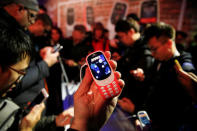 Nokia 3310 device is displayed after its presentation ceremony at Mobile World Congress in Barcelona, Spain, February 26, 2017. REUTERS/Paul Hanna