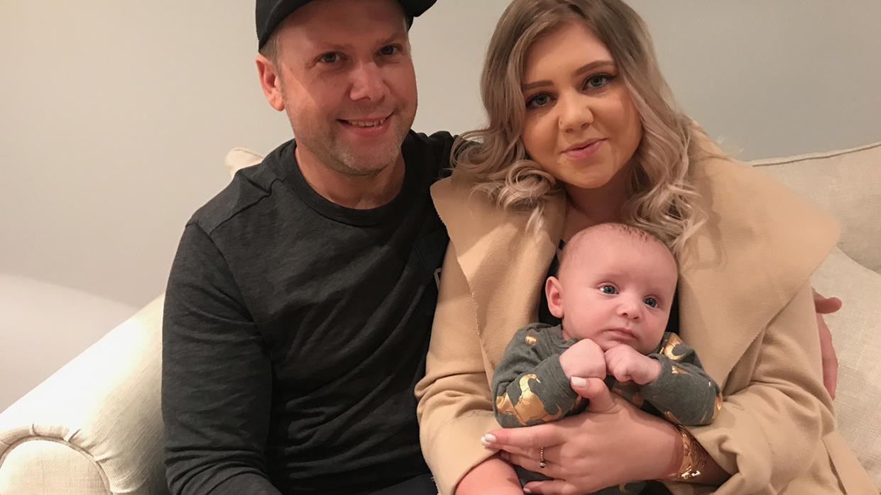 Father Shannon Wells, mum Jessica Hill and baby Khynan. Source: Supplied