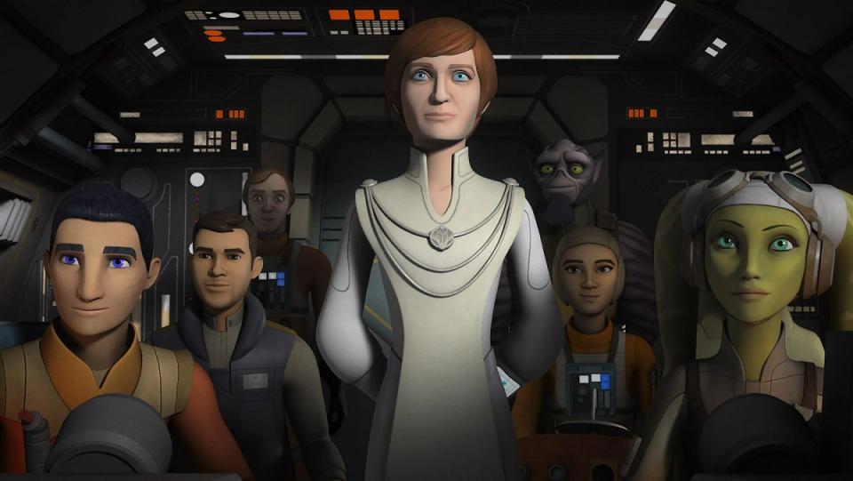 Mon Mothma, declaring the formation of the Rebel Alliance in Star Wars Rebels