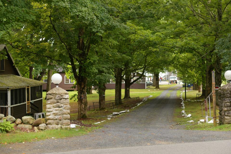 The entrance to Camp Atwater, which has 80 acres on Lake Lashaway in North Brookfield.