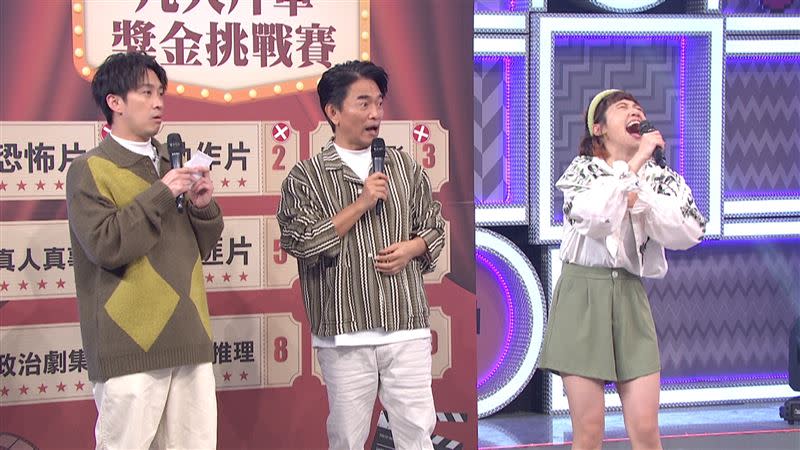 （左起）陳漢典、吳宗憲、Lulu參與《綜藝大熱門》節目錄影。（圖／好看娛樂提供）