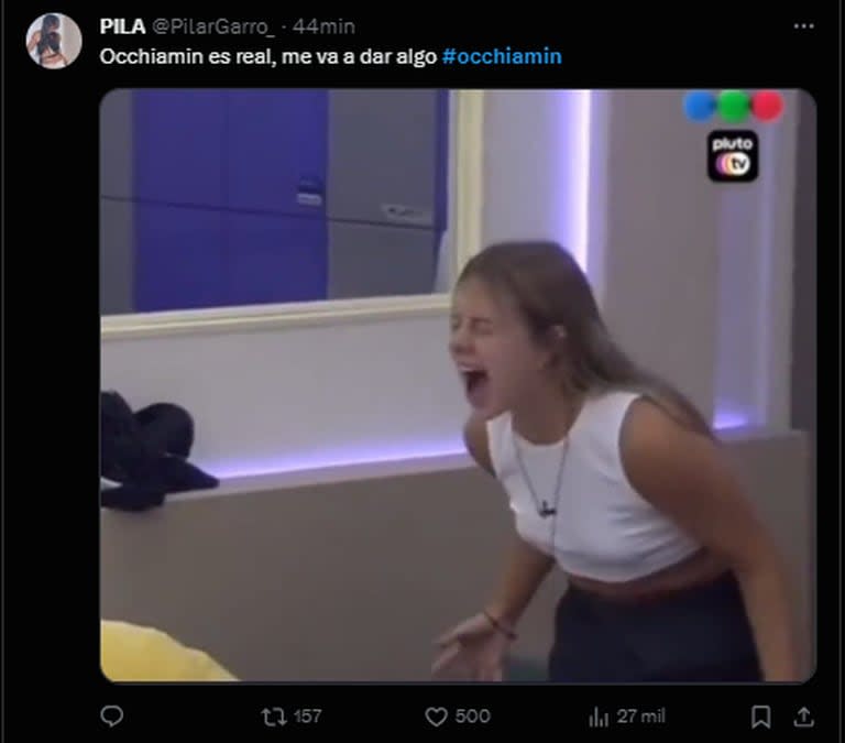 Los memes no tardaron en llegar luego de que Occhiato y Jazmín confirmaran su relación (Foto: X)