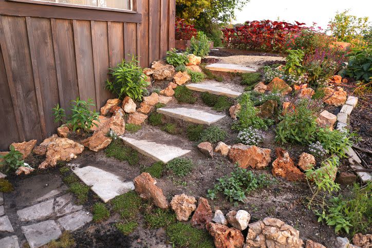 rock garden ideas steps