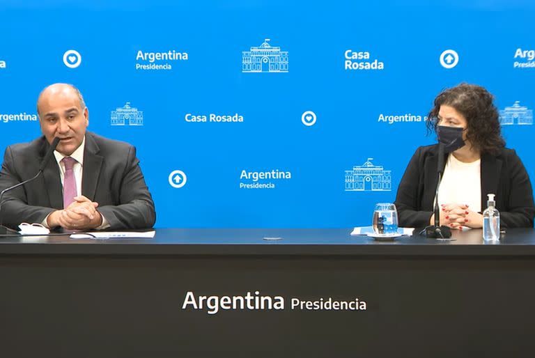 Conferencia de prensa de Juan Manzur y Carla Vizzotti