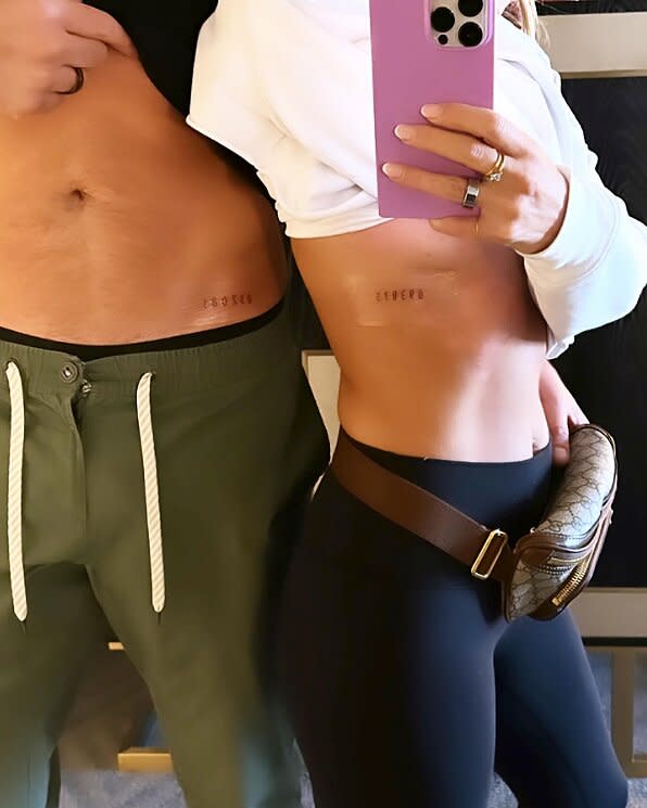 Clare Crawley matching tattoos with her husband Ryan Dawkins