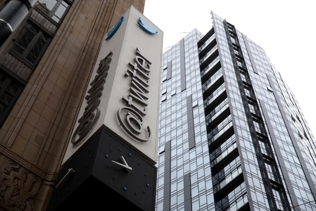 SAN FRANCISCO, CA - APRIL 26:  A sign is posted on the exterior of Twitter headquarters on April 26, 2017 in San Francisco, California. Twitter reported  better-than-expected first quarter earnings with revenue of $548 million, compared to analyst estimates of roughly $512 million. Monthly active users to jumped to 328 million, 7 million more than expected.  (Photo by Justin Sullivan/Getty Images)