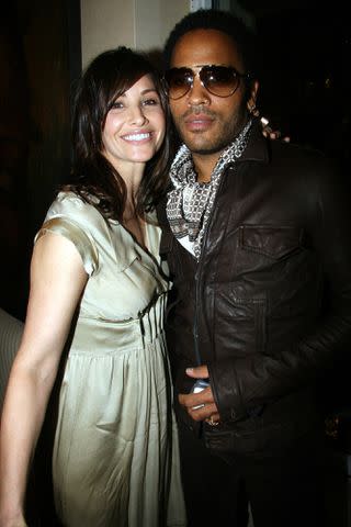 <p> Johnny Nunez/WireImage</p> Gina Gershon and Lenny Kravitz in 2006