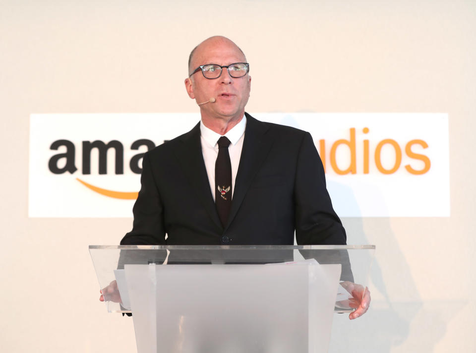 CANNES, FRANCE - MAY 21:  Amazon Studios' Head of Movie Marketing & Distribution Bob Berney speaks at the Amazon Studios International Presentation at The 2017 Cannes Film Festival on May 21, 2017 in Cannes, .  (Photo by Todd Williamson/Getty Images for Amazon Studios)