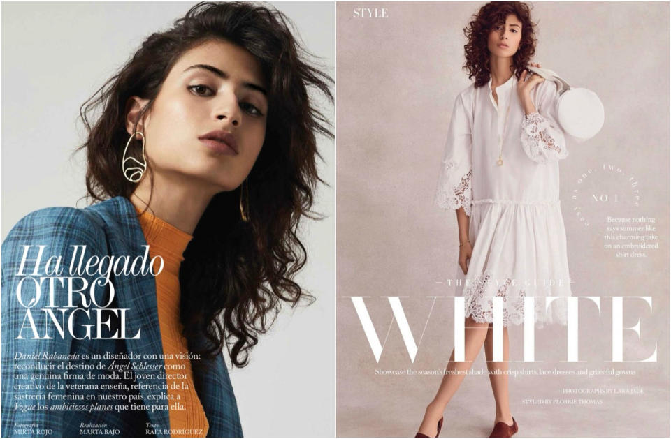 <p>“Ha llegado otro ángel”, así se tituló el editorial de moda que protagonizó para el pasado número de agosto de Vogue. La edición británica de Harper’s Bazaar también ha llamado a su puerta. (Foto: <a rel="nofollow noopener" href="https://www.vogue.es/" target="_blank" data-ylk="slk:Vogue España;elm:context_link;itc:0;sec:content-canvas" class="link ">Vogue España</a> / <a rel="nofollow noopener" href="https://www.harpersbazaar.com/uk/" target="_blank" data-ylk="slk:Harper’s Bazaar UK;elm:context_link;itc:0;sec:content-canvas" class="link ">Harper’s Bazaar UK</a>). </p>