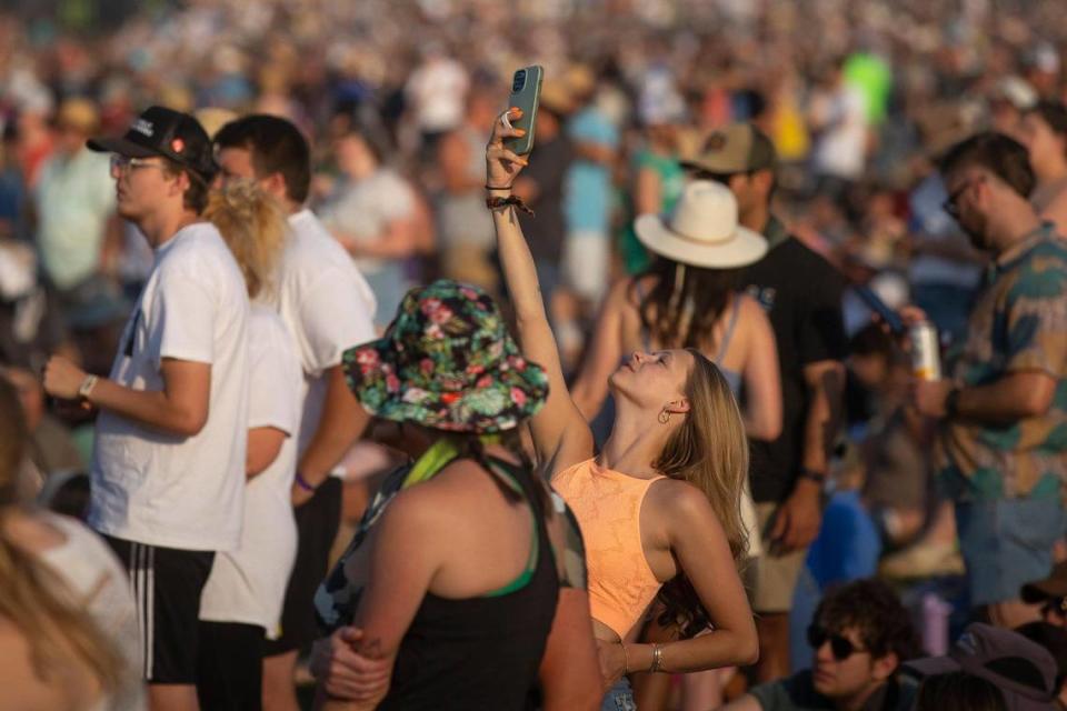Fans attend the Railbird Music Festival at Red Mile in Lexington, Ky., on Saturday, June 3, 2023.