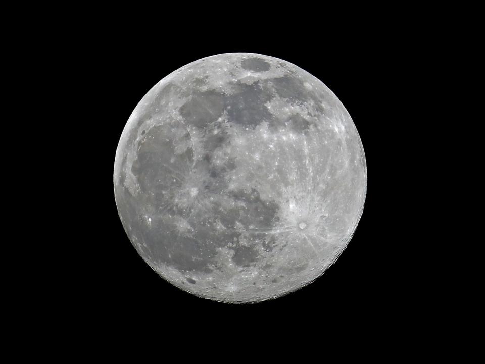 The full moon in the night sky over London on 26 FebruaryGetty Images