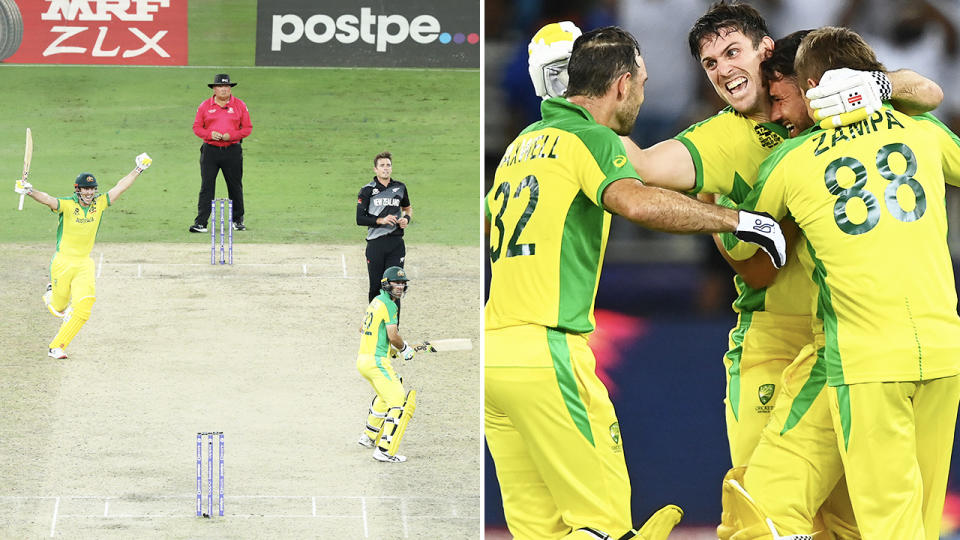 Mitch Marsh, pictured here as Australia beat New Zealand in the T20 World Cup final.