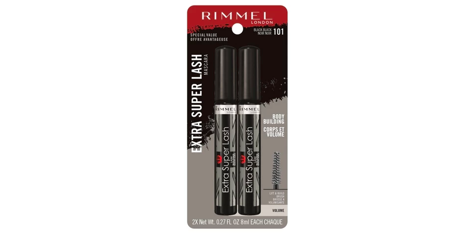 Rimmel Extra Super Lash Mascara Value Pack Black, $4.59 $3.44, at Target