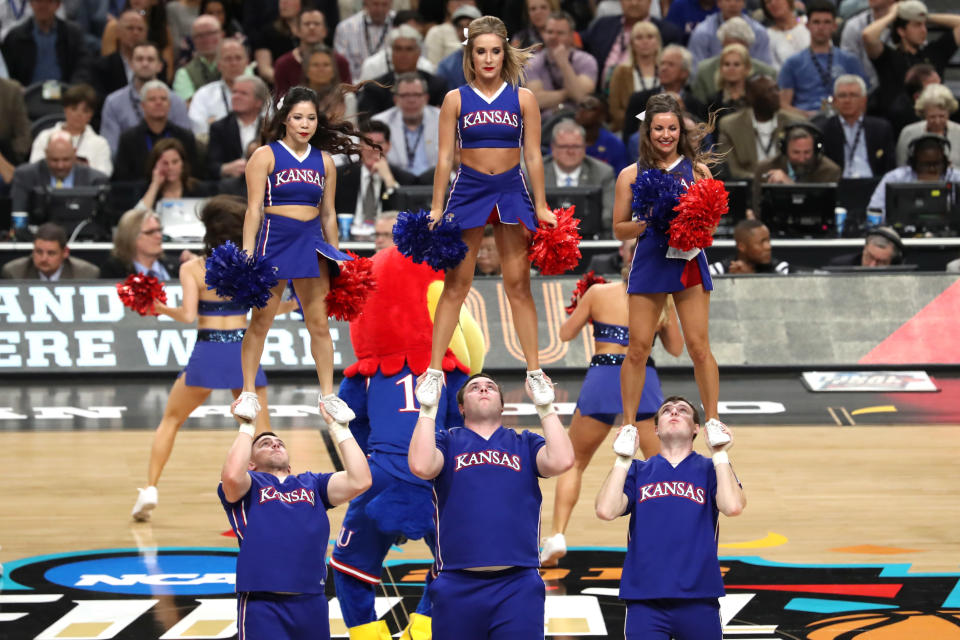 Two Kansas cheerleaders detailed a naked hazing incident that took place during a summer camp for children in 2017, resulting in the team being put on probation. (Getty Images)