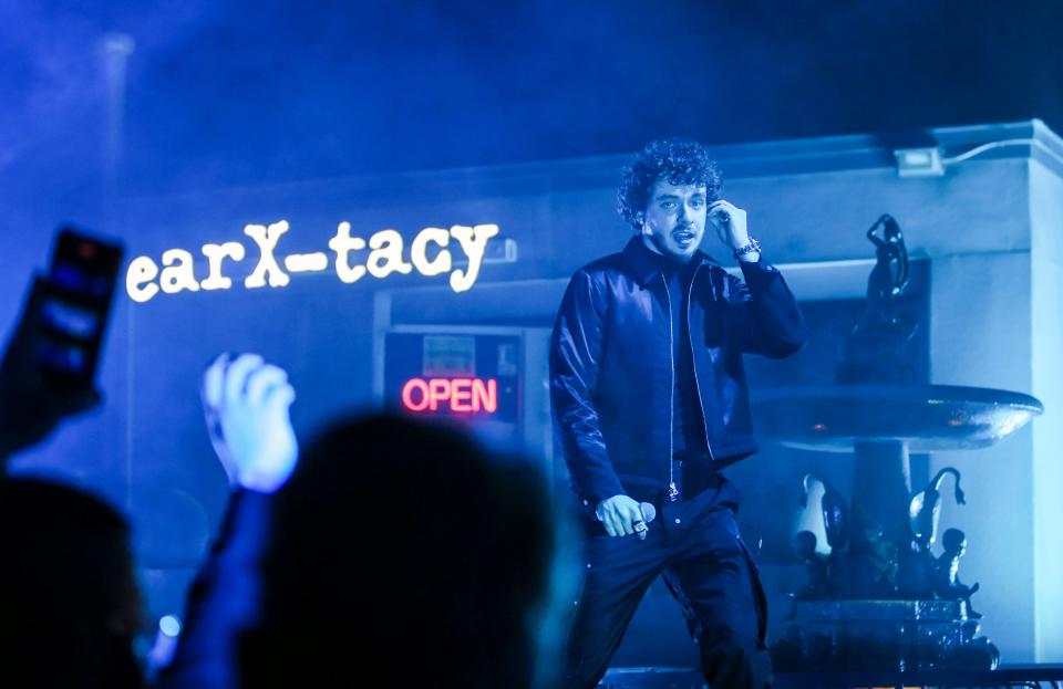 Hip-hop artist Jack Harlow performs at a sold-out Palace on the first night of his "No Place Like Home" tour, a five consecutive night of Louisville shows throughout his hometown. The Grammy-nominated artist graduated from Atherton High School. Dec. 14, 2021 