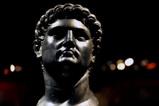 A basalt head portrait of Roman Emperor Nero is pictured at the exibition "Nero" in Rome. It's safe to say that the Emperor Nero -- the subject of a major new exhibition and archaeology trail that opened in the Roman Forum this week -- has always had something of an image problem