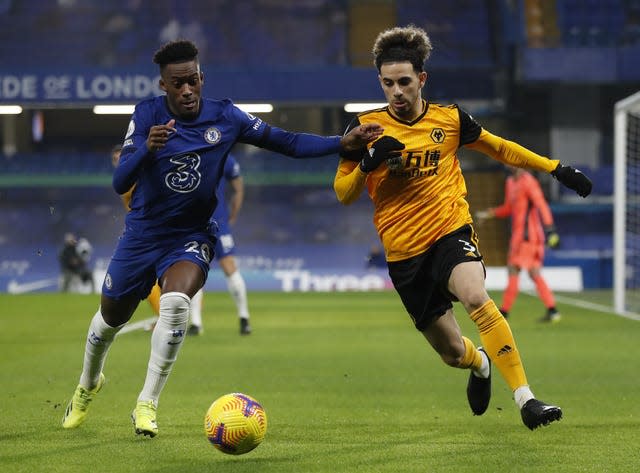 Callum Hudson-Odoi (left) was asked by his new manager to play as a wing-back