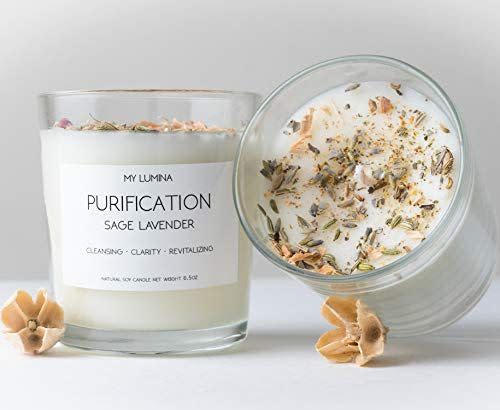 5) Purification Sage Lavender Candle