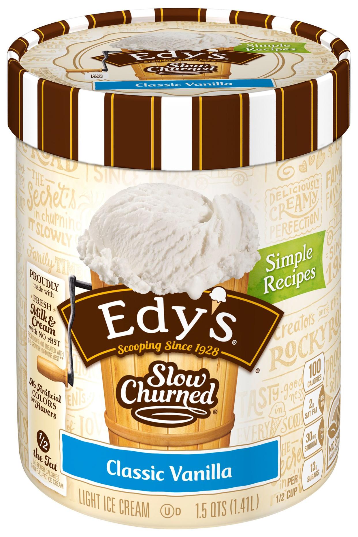 Dryer's Edy's Simple Recipes Slow Churned Light Classic Vanilla ($4.99 / per quart)
