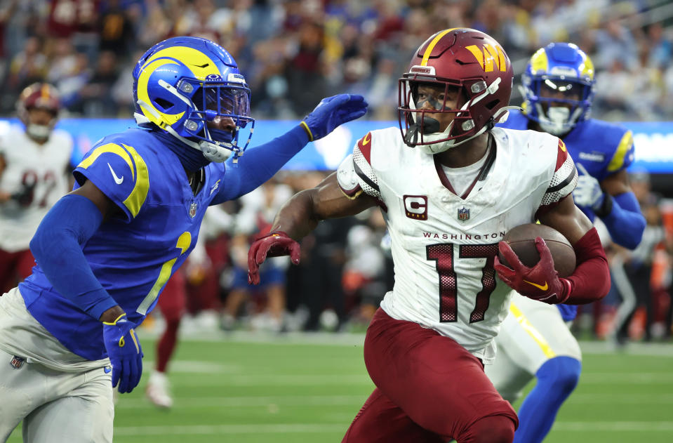 Terry McLaurin hasn't been the fantasy football star we were hoping for, but it's hardly been his fault. (Wally Skalij/Los Angeles Times via Getty Images)