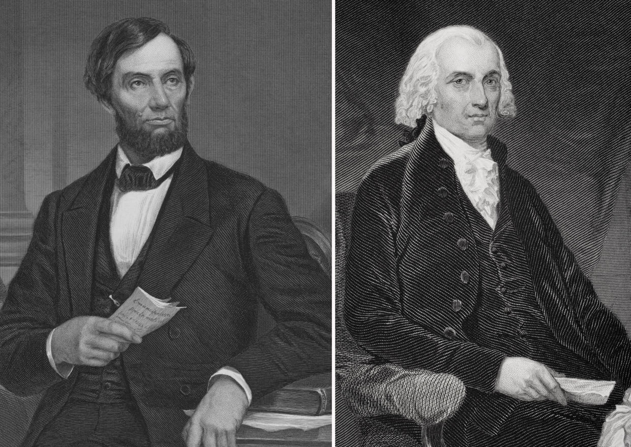 Abraham Lincoln, the tallest president, and James Madison, the shortest.