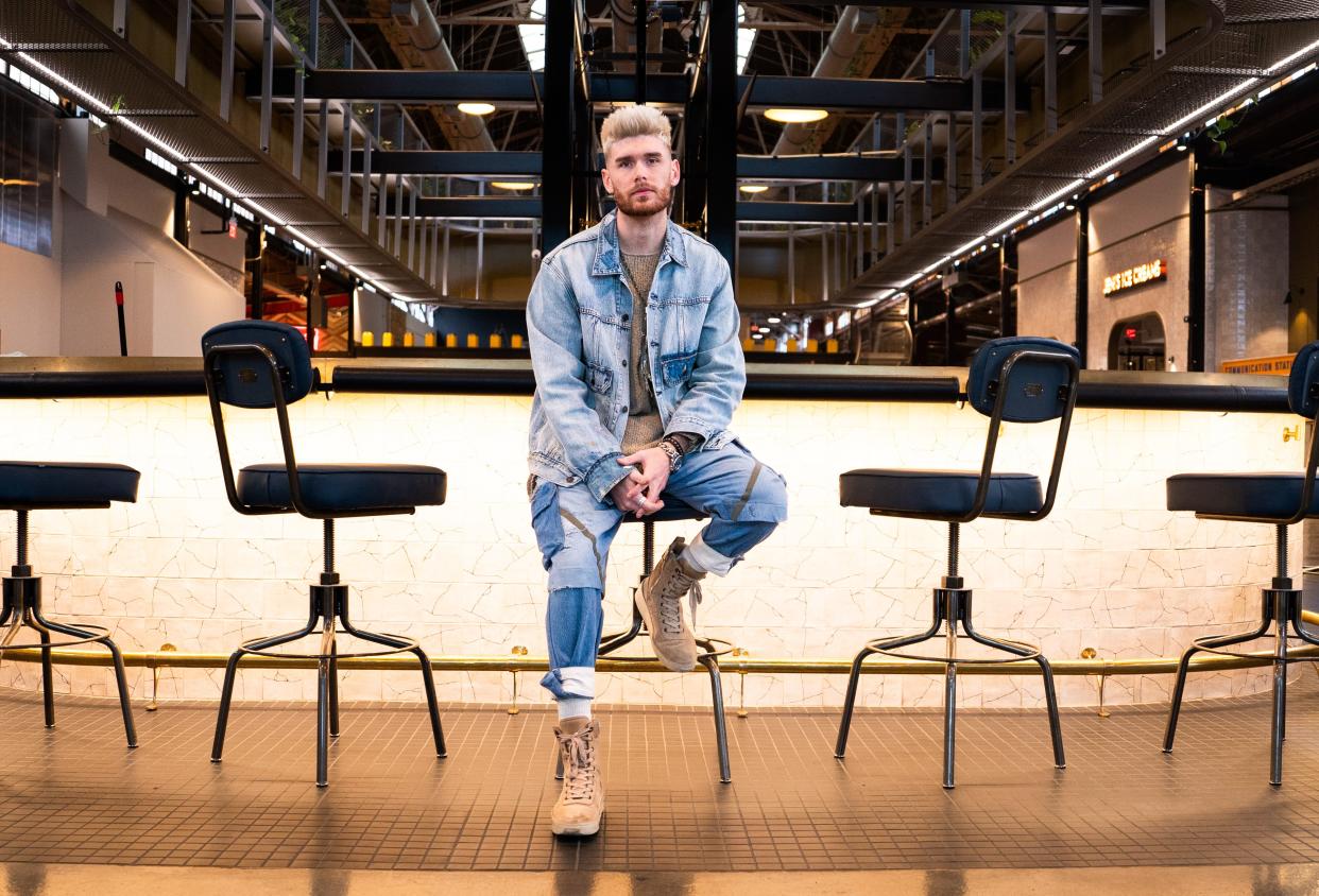 Colton Dixon took a break from his "Love & Light Tour" to visit one of his favorite places, The Factory at Franklin, Monday morning, Oct. 30, 2023.