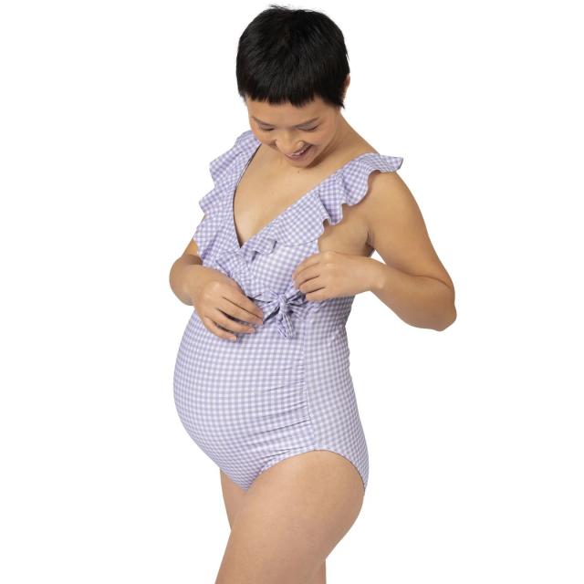 A Pea in the Pod Square Neck Classic Maternity One-Piece Swimsuit