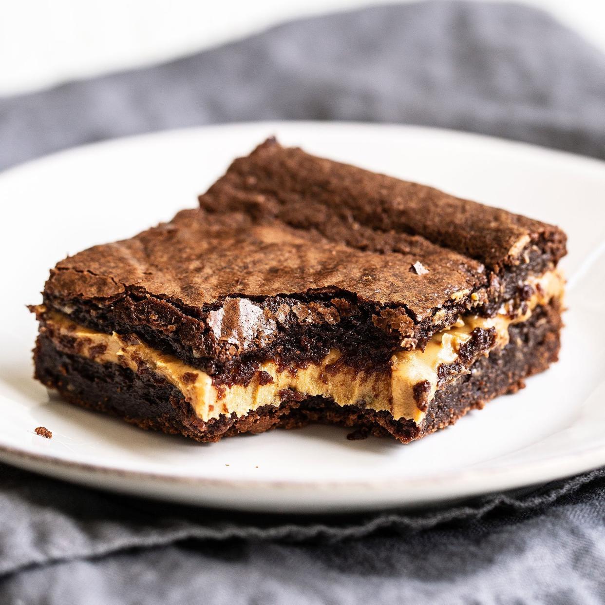 <strong><a href="https://www.handletheheat.com/peanut-butter-stuffed-brownies/" target="_blank" rel="noopener noreferrer">Get the Peanut Butter Stuffed Brownies recipe from Handle the Heat</a>  </strong>