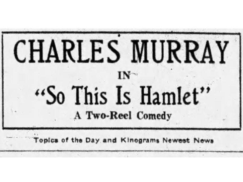 An ad promoting "So This is Hamlet" in 1923.