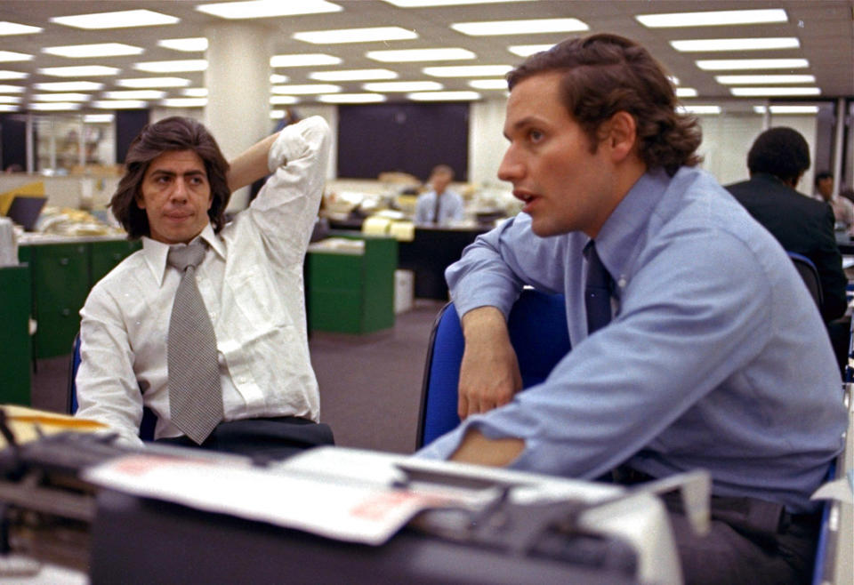 Bernstein and Woodward in 1973. - Credit: (AP Photo, File)