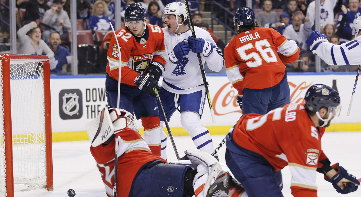 The Toronto Maple Leafs took a massive step toward making the postseason with a win over the Florida Panthers on Thursday. (Photo by Michael Reaves/Getty Images)