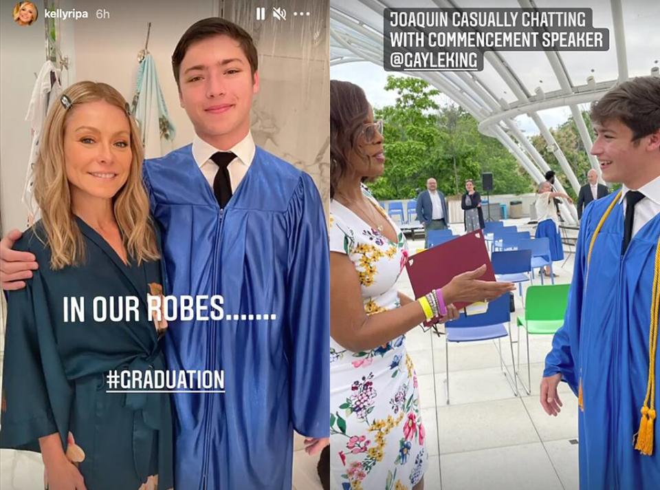 Kelly Ripa, Joaquin Consuelos, graduation