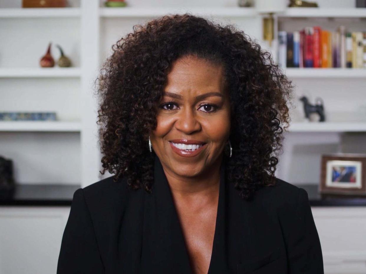 Former first lady Michelle Obama interviewed former US president Barack Obama on new podcast: BET / via REUTERS