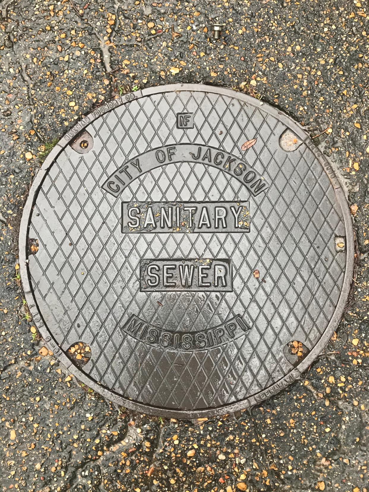 City of Jackson, Mississippi sewer caps. Saturday, Jan. 18, 2020.