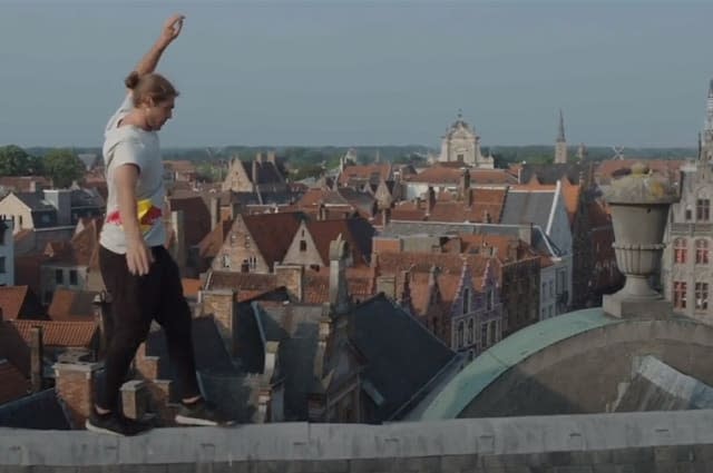 Freerunner Dominic Di Tommaso turns Belgian city into a parkour playground