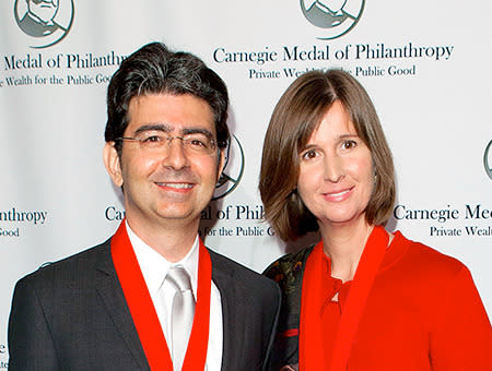 <b>Amount donated in 2013:</b> US$225 million <b>Beneficiaries:</b> HopeLab, Humanity United, Omidyar Network, and the Ulupono Initiative Pierre Omidyar is the founder of eBay, while his wife, Pam, is the chairwoman of HopeLab, a nonprofit that develops technology to help critically ill children.