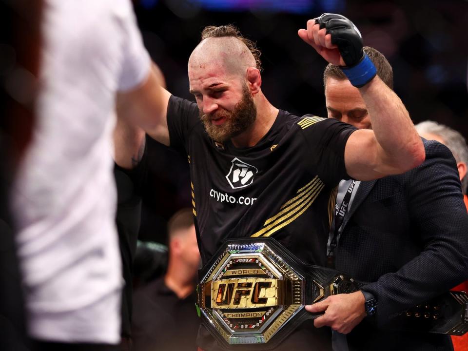 Prochazka became the Czech Republic’s first UFC champion with his win in Singapore (Getty Images)