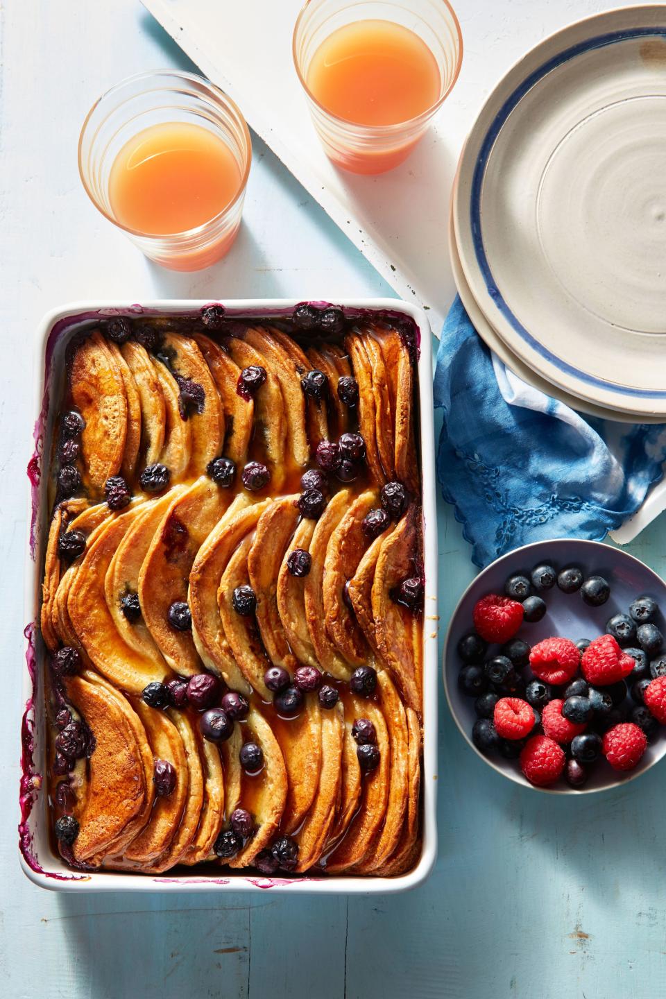 Blueberry Pancake Breakfast Casserole