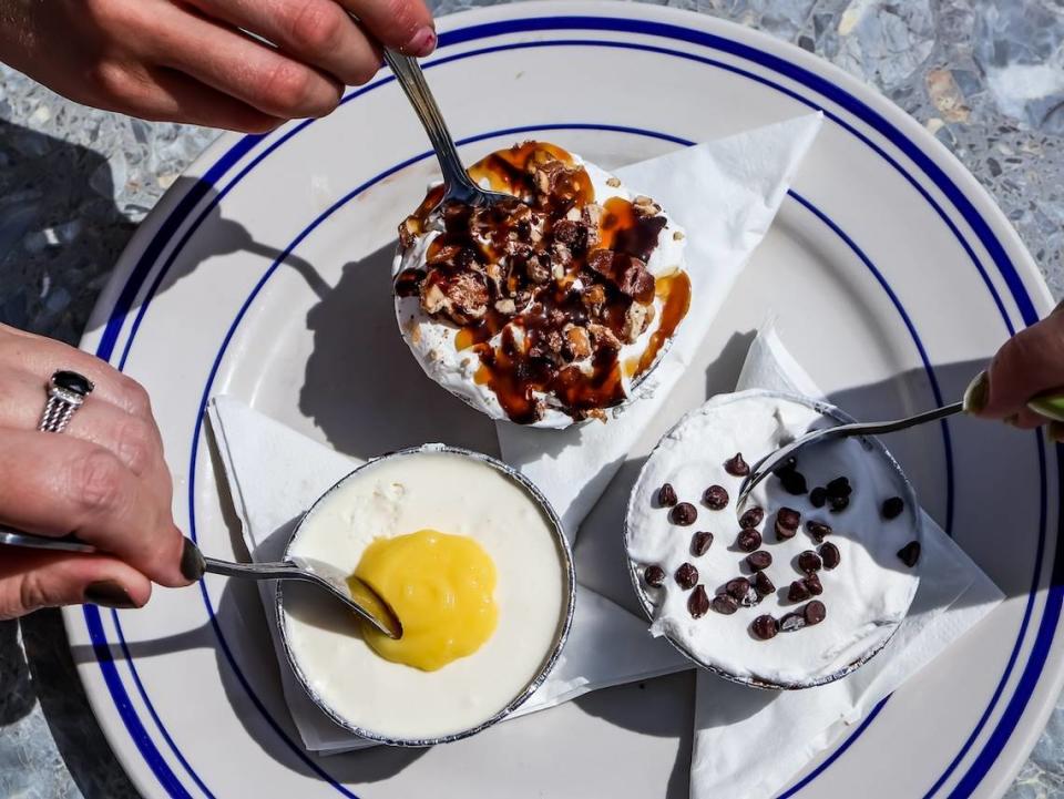 Lemon, Snickers and Chocolate mini pies at State of Confusion.