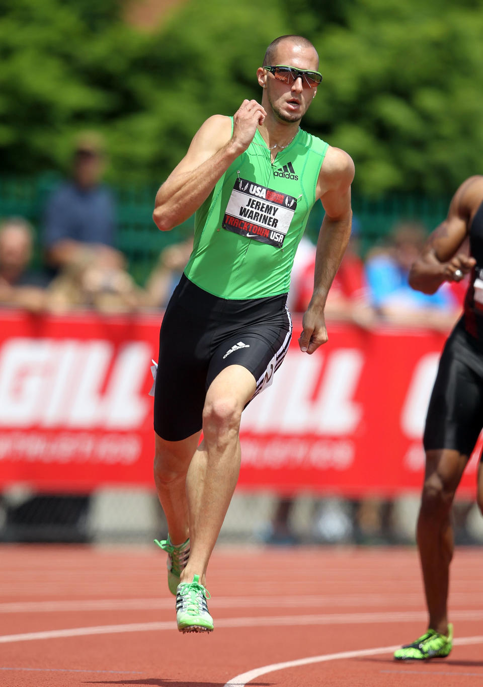 EUGENE, OR - JUNE 25: Jeremy Wariner runs in the Men's 400 meter during the 2011 USA Outdoor Track & Field Championships at Hayward Field on June 25, 2011 in Eugene, Oregon. (Photo by Andy Lyons/Getty Images)