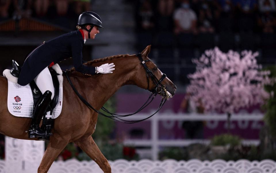 Charlotte Dujardin atop Gio at the Equestrian Park in Tokyo - GETTY IMAGES