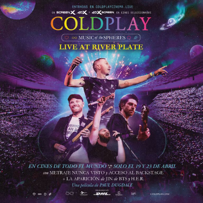 Coldplay - Music Of The Spheres: Live At River Plate, la película que muestra la estadía de la banda en Buenos Aires